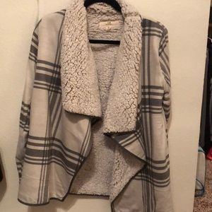 Faux Fur Plaid Jacket